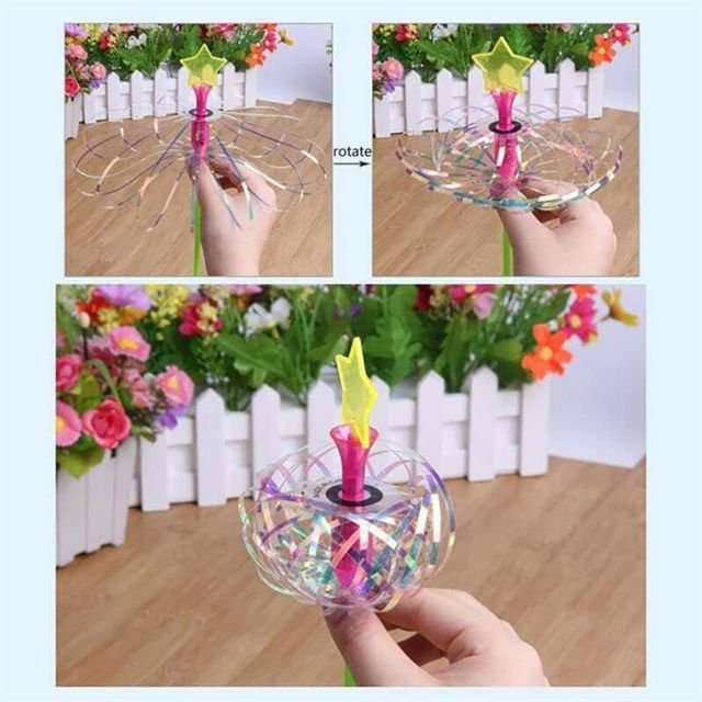 Glow Wands LED Light up Wand Magic Bubble Wand Twister Ribbon Bubble Flower for Neon Party Light up Party Favors 3