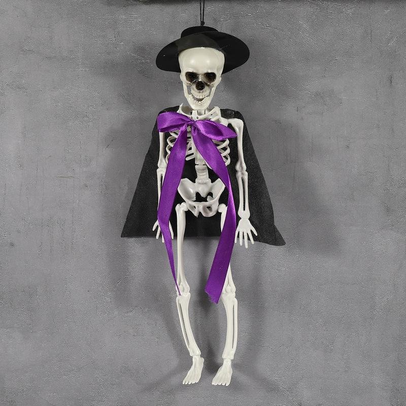 Halloween Skull Skeleton Haunted House Bar Decor Prop 40cm Lifelike Human Body Plastic Hanging Ornament China 3