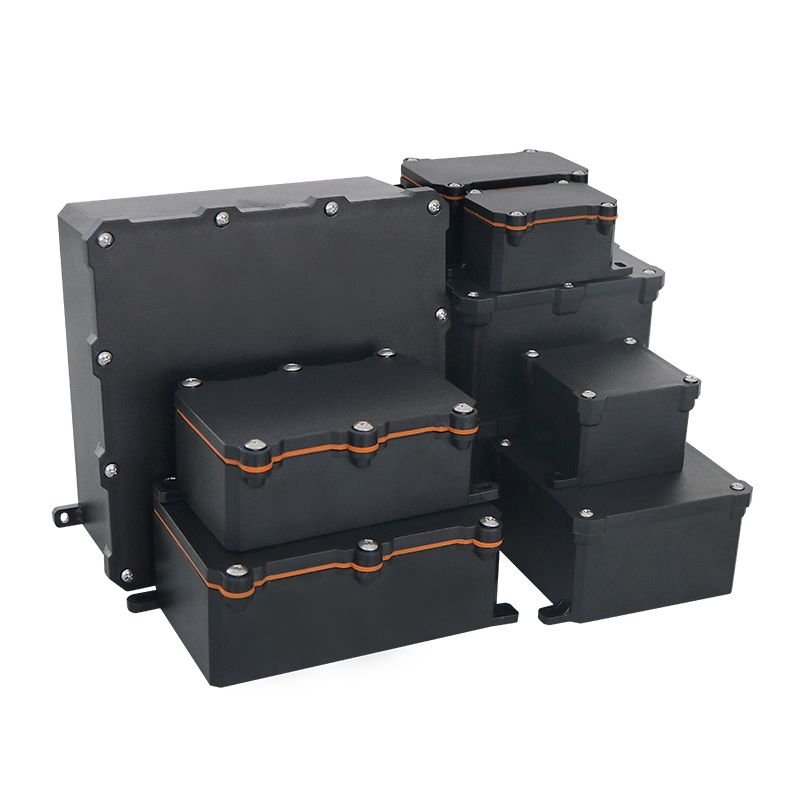 Szomk Custom PC Flame Retardant Outdoor Project Electric Ip68 Junction Box Black Waterproof Box Abs Plastic