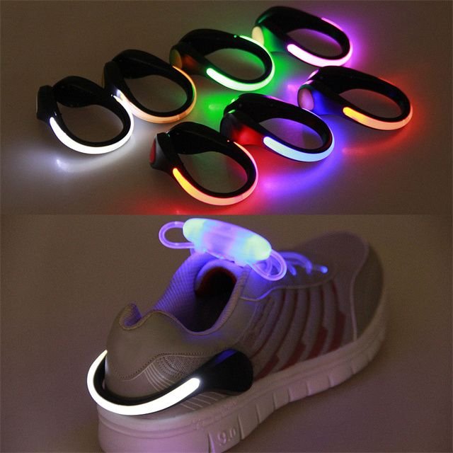 LED Flash Shoe Safety Clip Lights for Runners & Night Running Gear Reflective Running Gear for Running Jogging 3