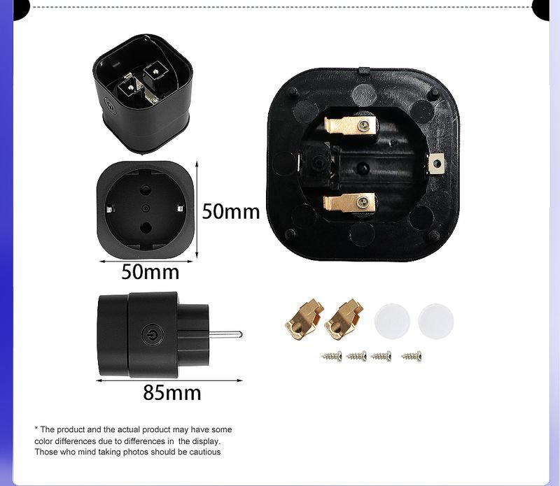 EU Smart Plug PC Enclosure Flame Retardant V0 Plastic Electrical Sockets Wifi Plugs Box Smart Home Power Switch 3