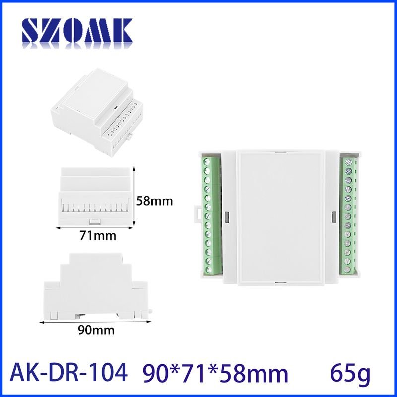 71x90.2x57.5mm 12 Points Works Din-Rail Enclosures PC Plastic Din Rail Mounted Fiber Optic Terminal Box alternate view