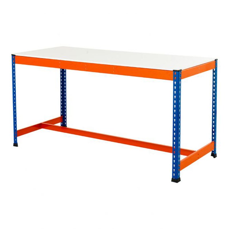 Two-Shelf Utility Metal Industrial Workstation Cabinet, Steel Tool Storage Work Bench 6