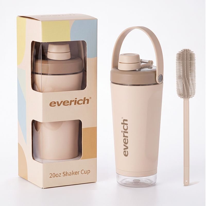 Insulated Shaker Water Bottle Tumbler Mug Spout Lid Keep Cold 24H Leak-Proof Fits in Car Cup Holder 3