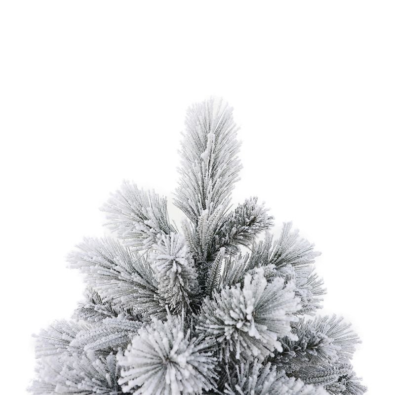 Premium Eco-Friendly Luxury Base 3ft 10ft LED Prelit Snow Flocking Artificial Christmas Decorative Trees Weather alternate view