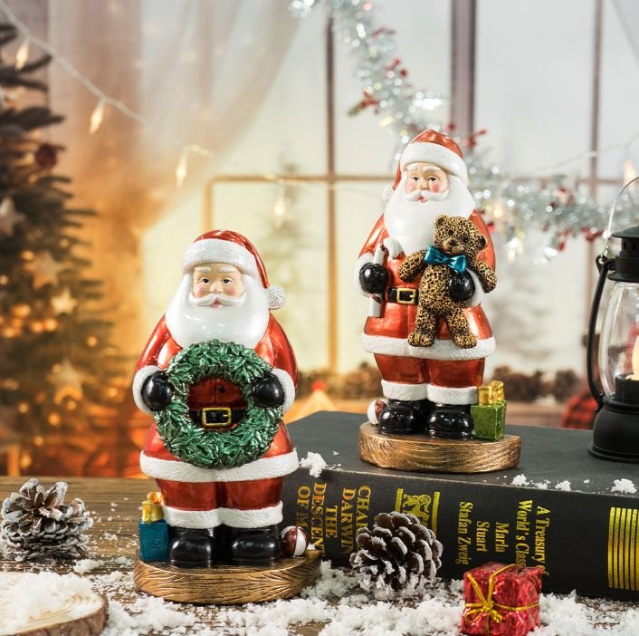 Resin Santa Ornament Christmas Decoration Christmas Tree Goblin Dwarf Ornaments for Home LED Creative Gift alternate view