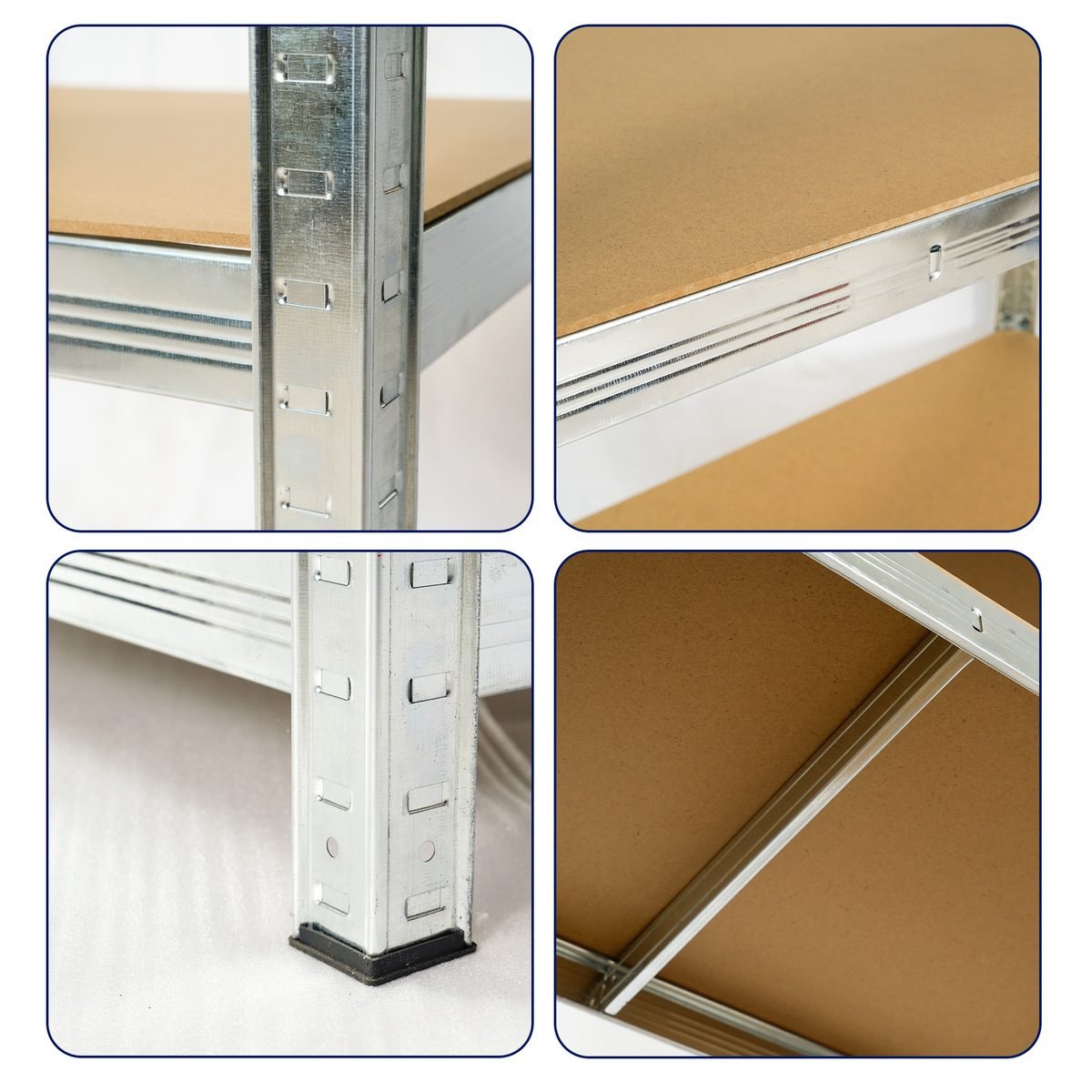 Heavy Duty Galvanized Boltless Shelving Unit, Stackable Warehouse Racking System alternate view