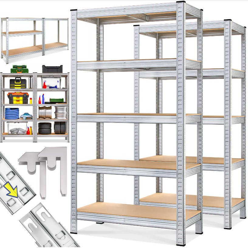 Galvanized Boltless Metal Shelf for Garage Storage, Easy Assembly with Adjustable Layers 4