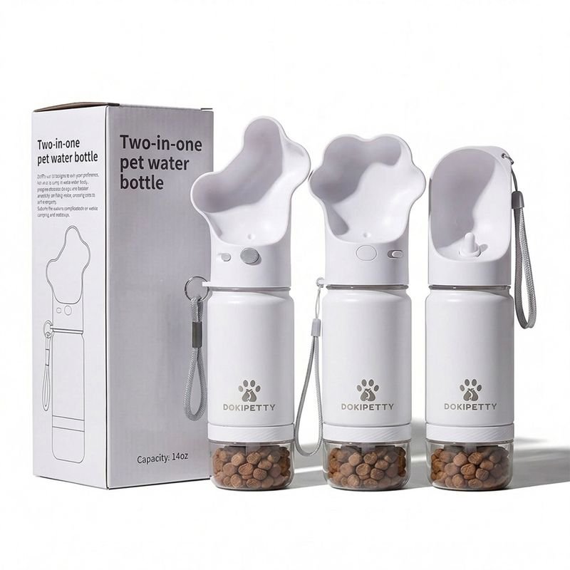 Everich 14oz 304 Stainless Steel Insulated Travel Pet Portable Drinking Water Bottle for Dog Logo Package