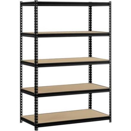 5 Level Boltless Corner Metal Storage Rack, Slotted Angle Warehouse Stacking Shelf