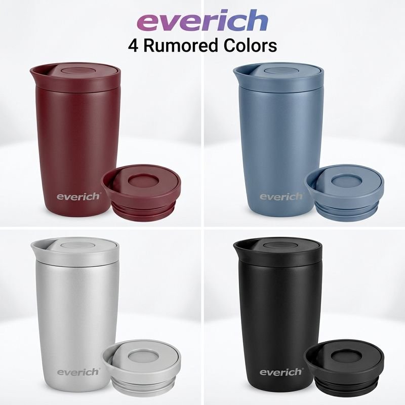 12oz Stainless Steel Insulated Coffee Muf With Press Lid Double-Wall Travel Thermal Water Flask BPA Free Leakproof alternate view