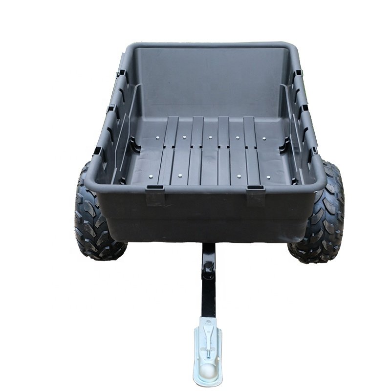 Garden Outdoor ATV Tipping Trailer, Heavy Duty Dump Cart for Small Farm Tractor 5