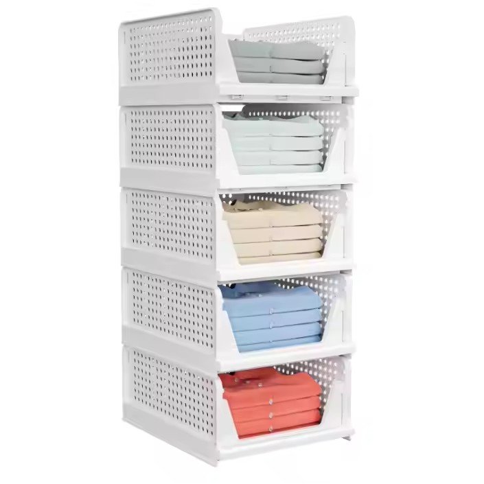 Stackable and Foldable Storage Pockets, Storage Baskets, Plastic Storage Drawers, Boxes, Clothing Storage Cabinets