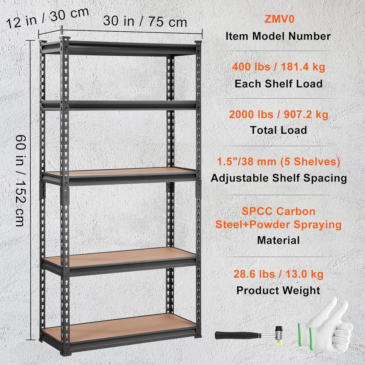Light Duty Industrial Boltless Adjustable Metal Stacking Racks & Shelves for Warehouse Storage
