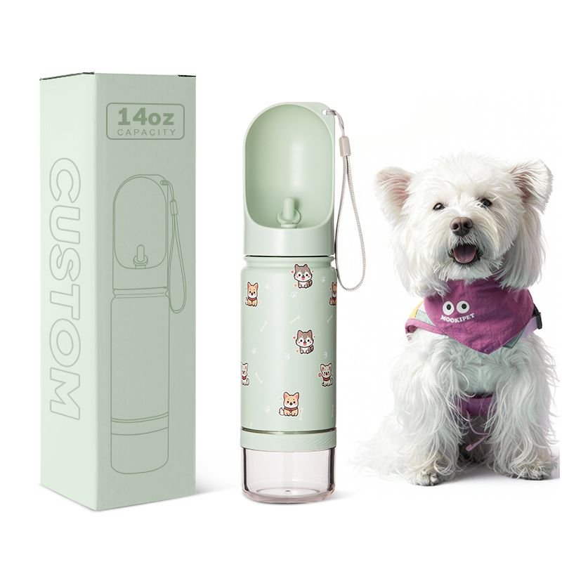 2 in 1 Wholesale Custom Logo 10oz Dog Water Bottle Stainless Steel Vacuum Insulated Pet Bowl Pet Food Feeder Bowl 3