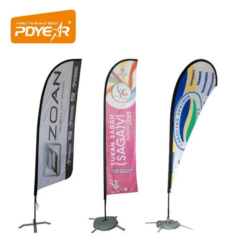 Custom Beach Flag with OEM Service Full Color Printed Waterproof Outdoor Banner Flag for Large Outdoor Venues