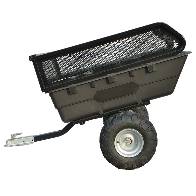 Multi Purpose ATV Trailer, Heavy Duty Towed Cart Lawn Tractor Utility Wagon with Wheels 4