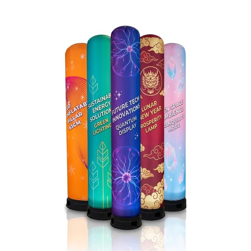 Customized Advertising Led Light Inflatable Pillar Custom Print Rotating Inflatable Pillar with LED Light for alternate view