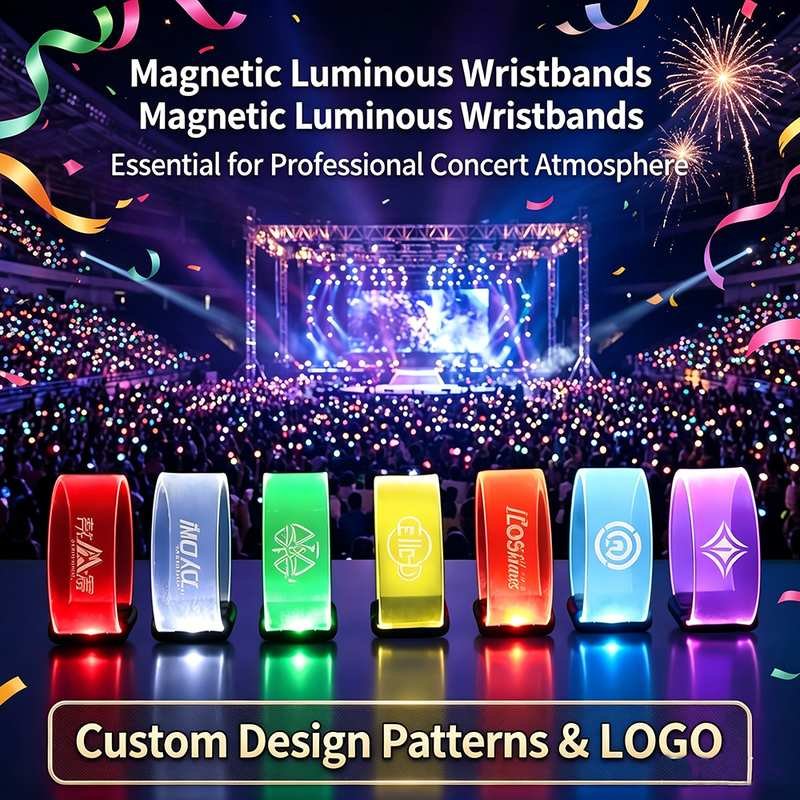 Custom Logo Led Bracelet Light up Glow Wristband for Party Event Concert Promotional Branded Gifts Bulk Supplier alternate view