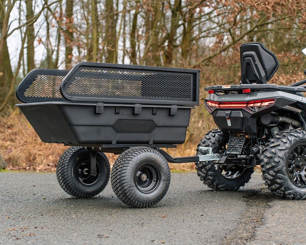 ATV Poly Tipping Mower Trailer for ATV, UTV and Garden Tractors