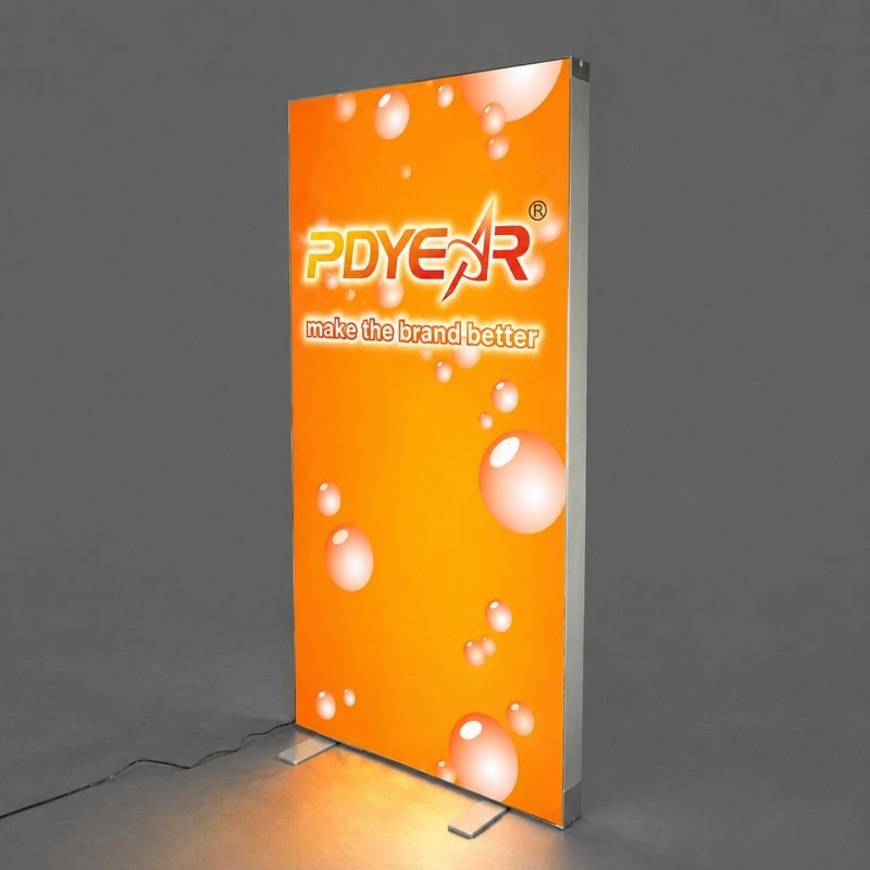 Custom Logo Folding SEG LED Light Box Aluminum Frame Double Sided Wholesale Retractable Light Box Illuminated