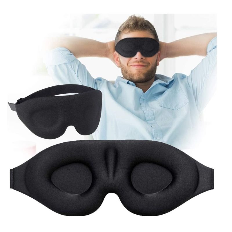 Sleep Mask for Side Sleeper Complete Light Blocking 3D Sleeping Eye Mask Soft Eye Cover Relaxing Zero Pressure