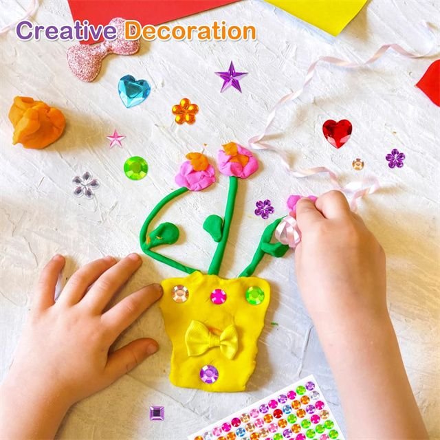 Hot Gems Stickers Rhinestones Self Adhesive Gems Jewels Stickers for Crafts Acrylic Gems DIY Craft Decorative 3