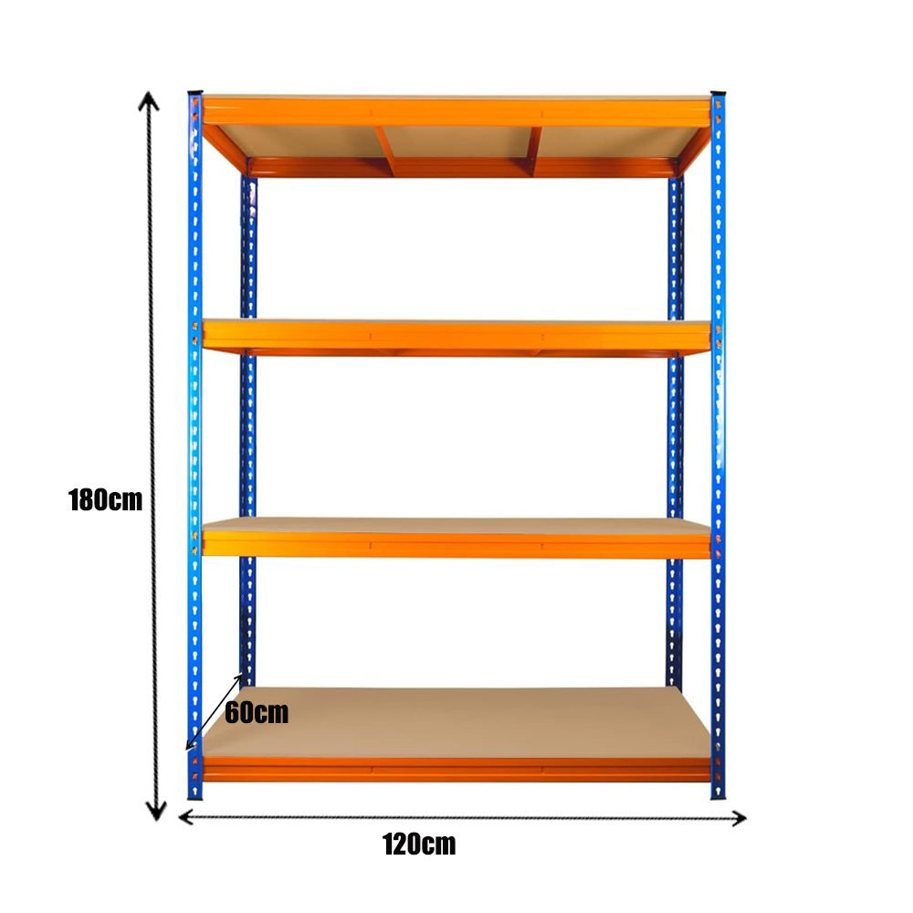 5 Tier Shelf 180x90x40cm Rack, Industrial Shelving for Warehouse 4