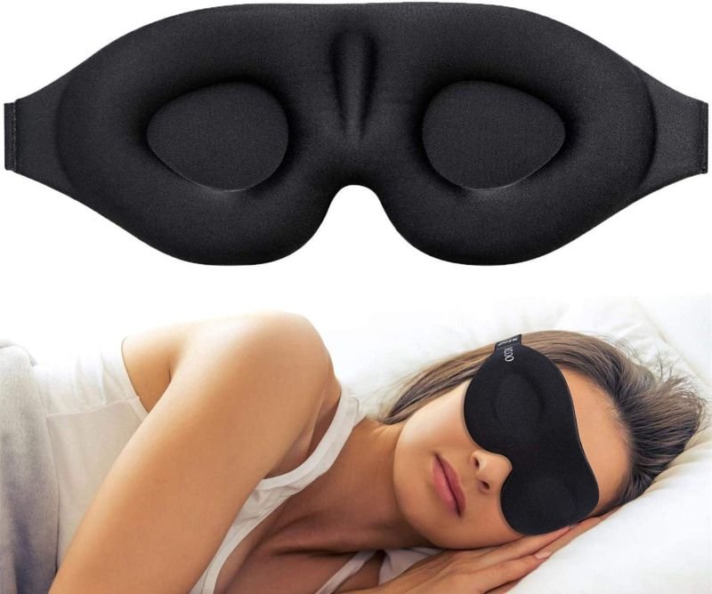 Sleep Mask for Side Sleeper Complete Light Blocking 3D Sleeping Eye Mask Soft Eye Cover Relaxing Zero Pressure alternate view