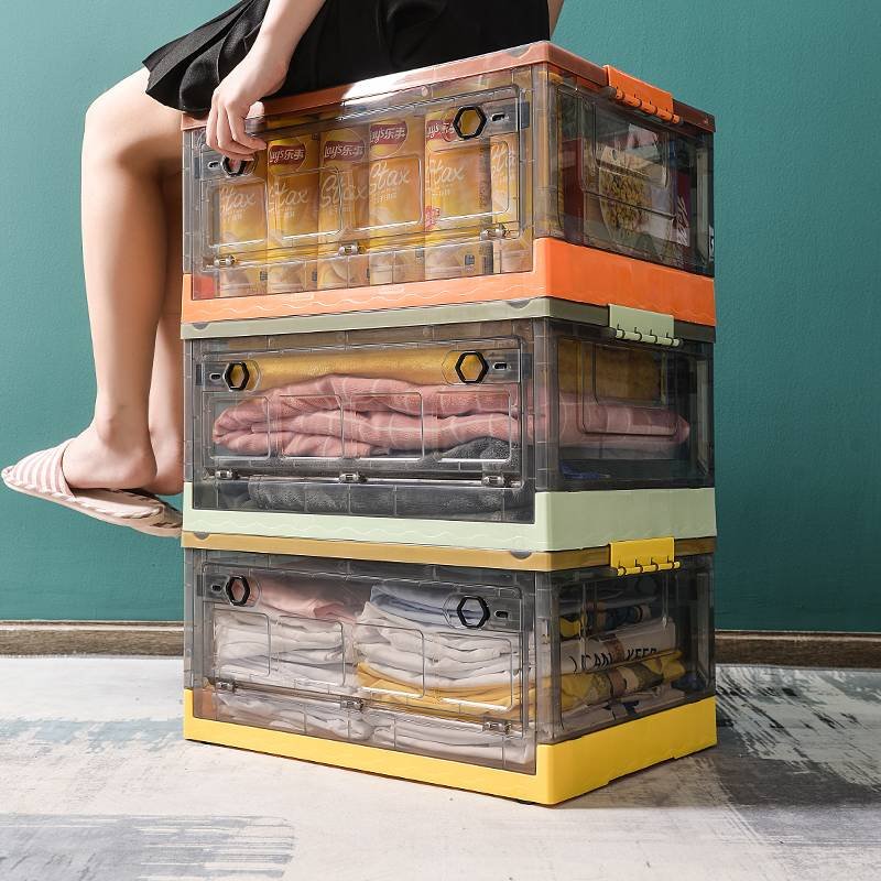 Outdoor Large Capacity Storage Plastic Bread Box Foldable Storage Box Camping Boxes Folding Basket