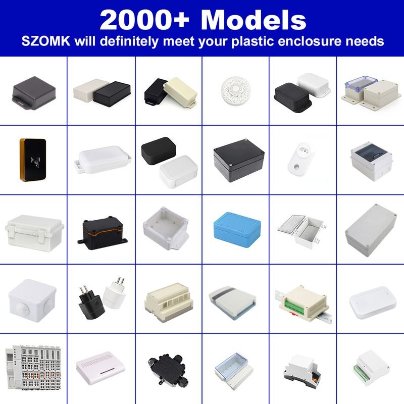 Szomk One-stop Plastic Enclosures Injection Mould PCB Din Rail Plc Terminal Block Industrial Control Box Outdoor alternate view
