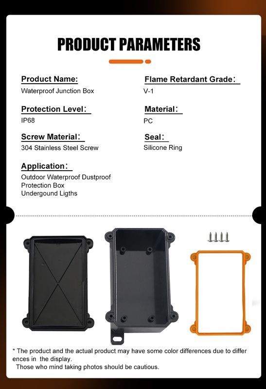 IP68 Certified Enclosure PC Flame Retardant V1 Waterproof Junction Box UV Plastic Project Electrical Box for IoT alternate view