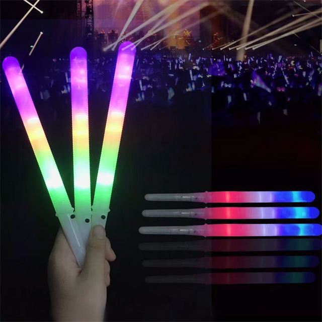 LED Cotton Candy Cones Colorful Glowing Sticks Marshmallow Sticks for Cotton Candy Neon Party Favors Supply alternate view