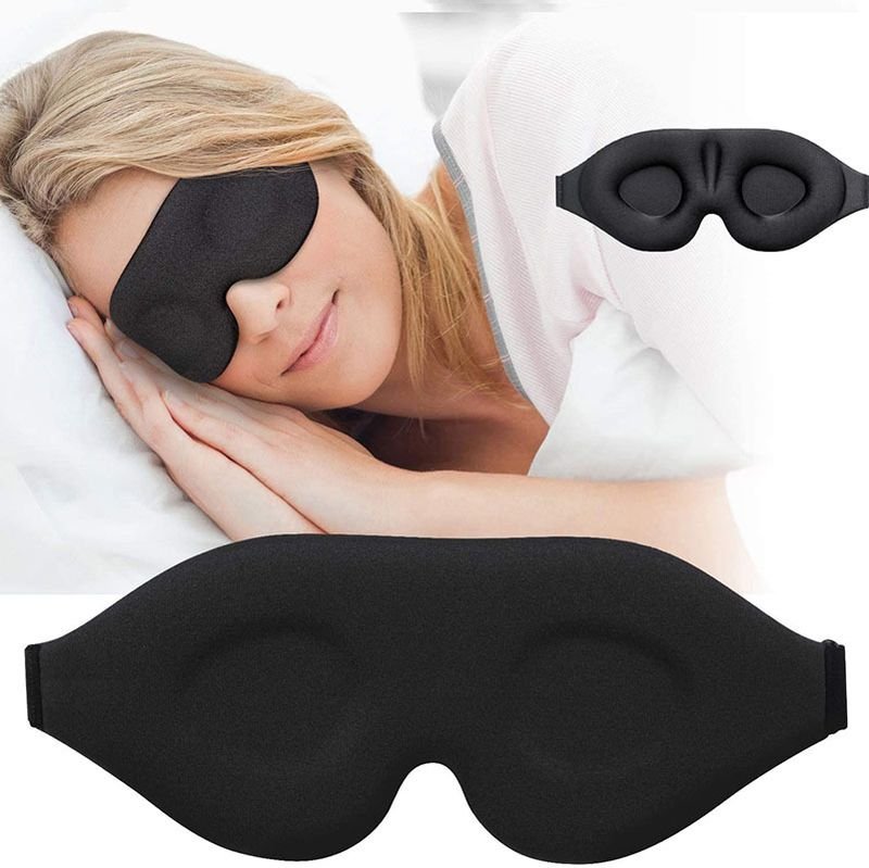 Sleep Eye Mask for Men Women Zero Eye Pressure 3D Sleeping Mask 100% Light Blocking Design Night Blindfold Soft
