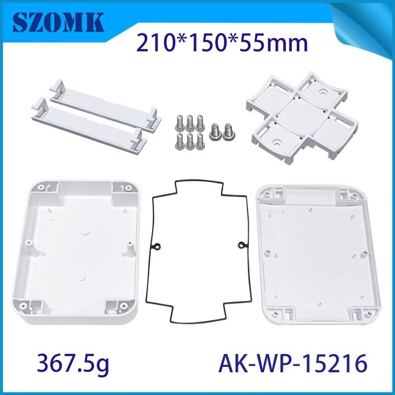 210*150*55mm ASA Anti-UV Waterproof Box Ip67 Hot Humid Rain Harsh Weather Marine Ul94hb IoT Outdoor Plastic 3