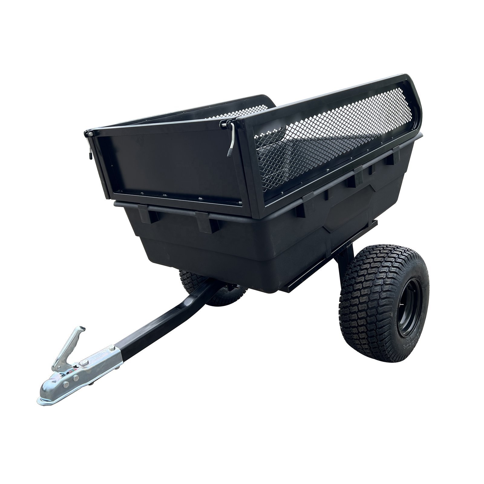 Multi Purpose Outdoor Metal ATV Camping Trailer, Heavy Duty Dump Wagon with 2 Wheels