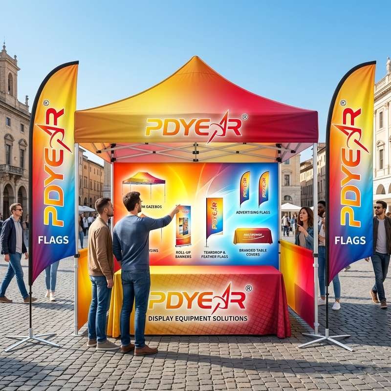 Durable Heavy Duty Gazebo 10x15FT Waterproof Pop up Advertising Custom Print Canopy Tent with Sidewalls for Events alternate view