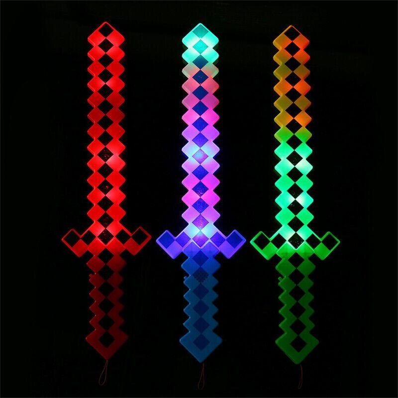 Hot Sale LED Toy Swords Light up Sword for Kids Christmas Party Favors Luminous Toy Light up Pixel Sword for Neon