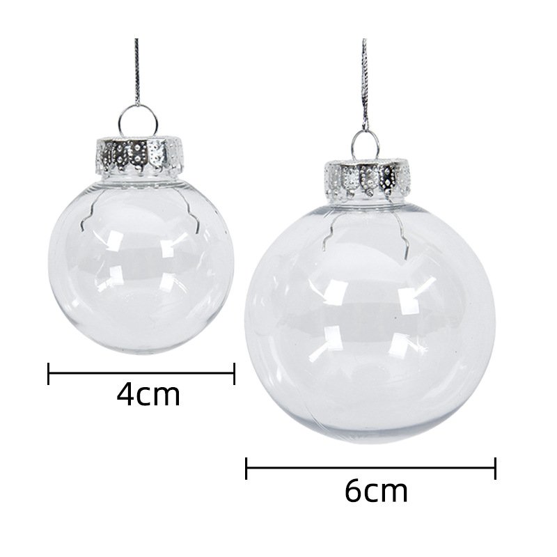 Bulk 6cm 8cm 10cm 15cm 20cm Clear Plastic Balls Clear Ornament Christmas Ball Plastic alternate view