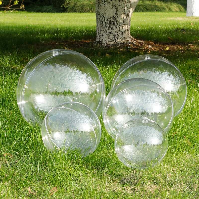 Factory Bulk CM Cheap Round Clear Openable Christmas Hollow Transparent PS Acrylic Plastic Ball 3
