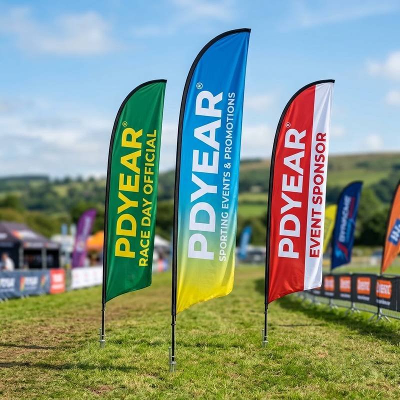 Full Color Print Feather Flag Wholesale Price Lightweight Beach Banner With Ground Stake for Sports Events and