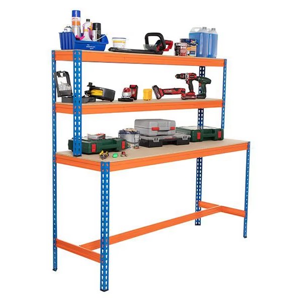 Heavy Duty Metal Workbench for Warehouse & Workshop, Professional Grade alternate view