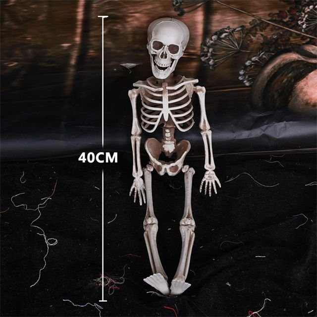 S6ft Pose Skeleton Prop Realistic Life Size Halloween Skeleton Hanging Spooky Skeletons for Halloween Party alternate view