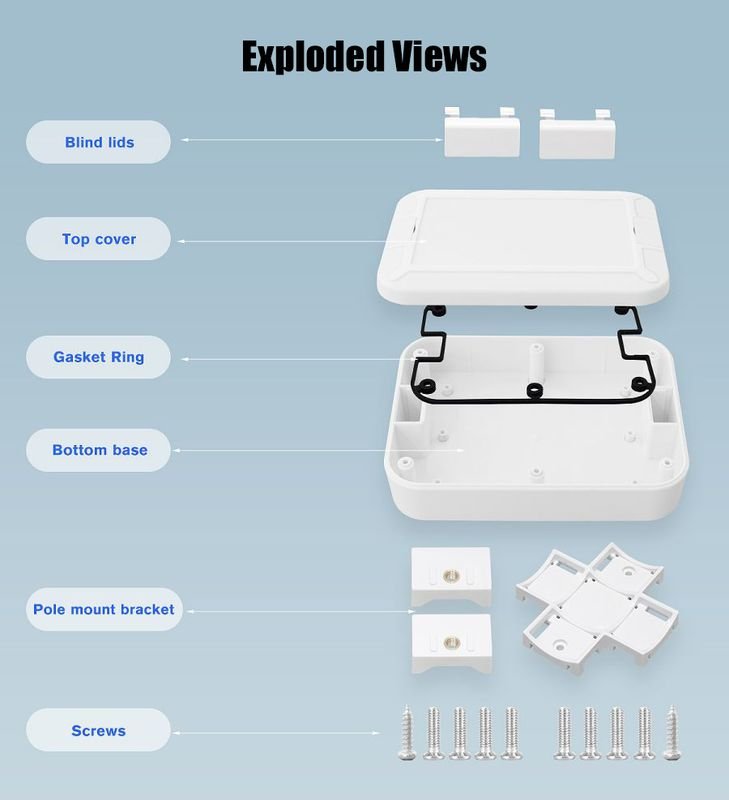 Szomk Ak-wp ASA 12 Sizes Factory Customization Outdoor Network Sensor UV Resistant IP67 Waterproof Plastic ASA 3