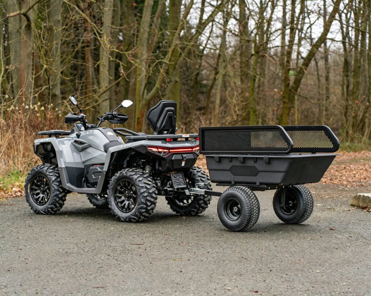 Heavy Duty ATV/UTV Utility Trailer for Off-Road Cargo Hauling & Tow Hitch Wagon 3