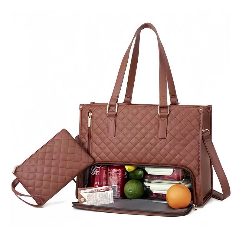15.6 Inch Laptop Bag Lunch Tote Bag for Women with Insulated Lunch Compartment 3