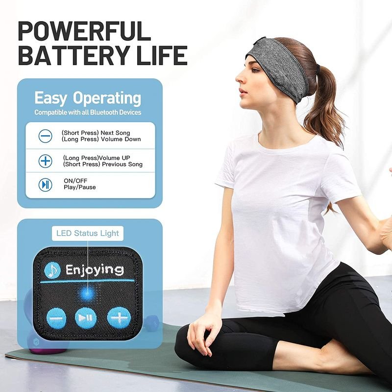 Wireless Blue Tooth 5.3 Music Headband Hairbands Player Sleeping Sports Headbands Travel Run Sweatband Headband 3