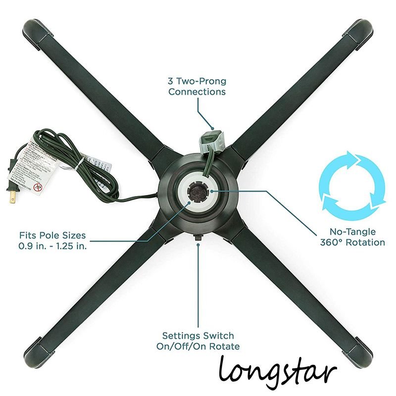 Plastic Metal 360 Degree Rotating Artificial Christmas Tree Stand Base for Hold Christmas Tree 3
