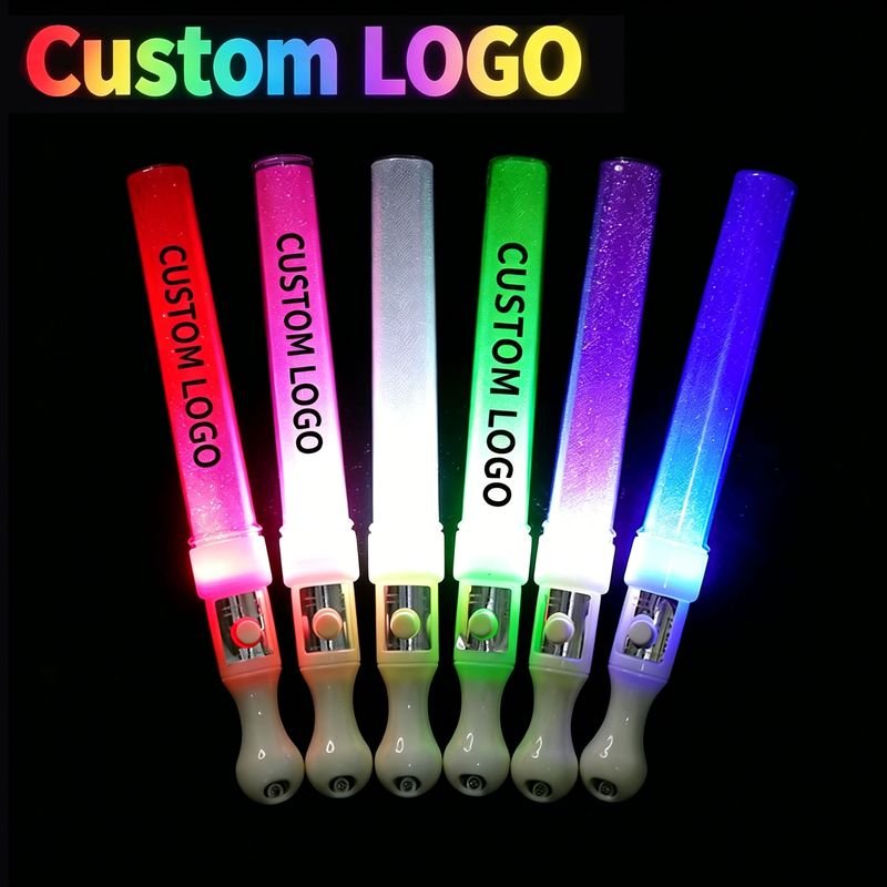 Custom Logo LED Glow Stick Multi-Color Changing Light up Wand for Concert Party Event Bar Nightclub Stadium Supply