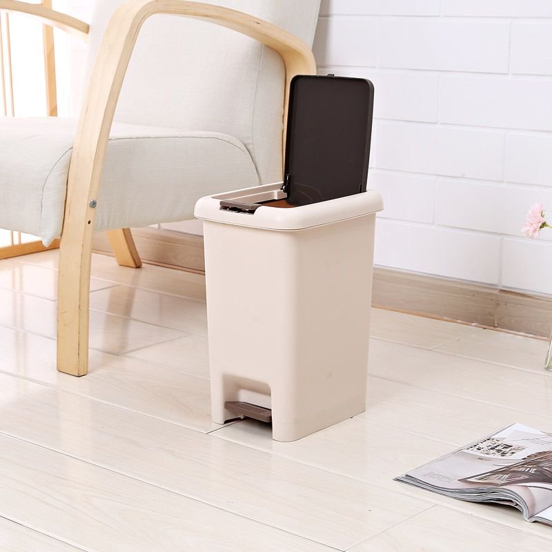 Pp Garbage Trash Cans Waste Multiple Sizes Available Bin With Lids Modern Household Toilet Bathroom Narrow Slim 3